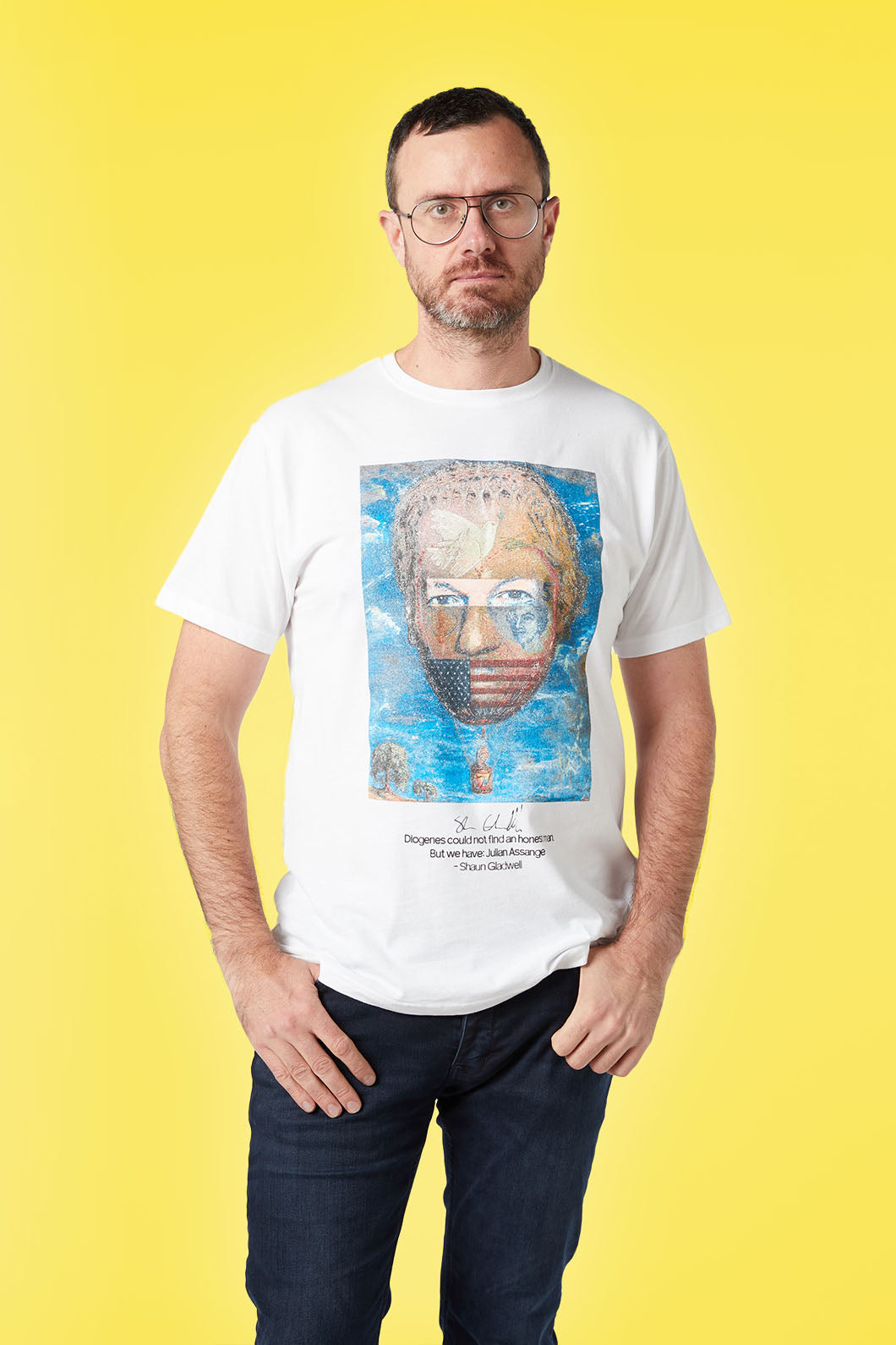 Artwork of Shaun Gladwell's Assange