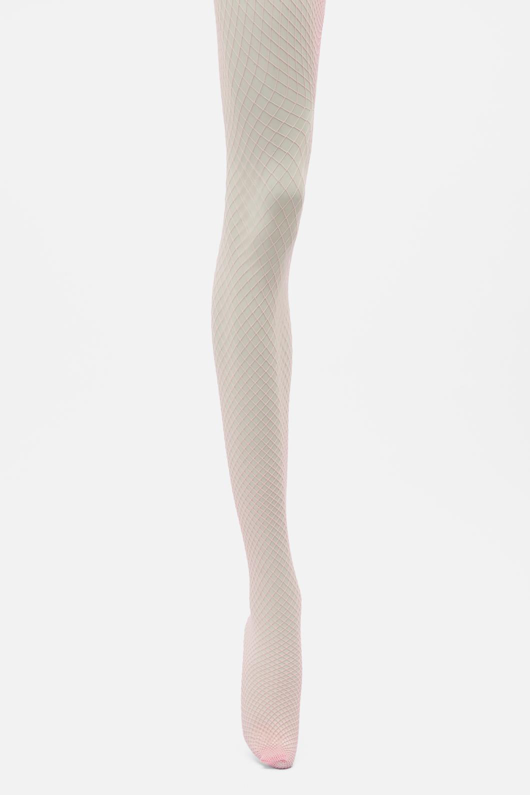 Fashionable Pale Pink Women's Fishnet Tights
