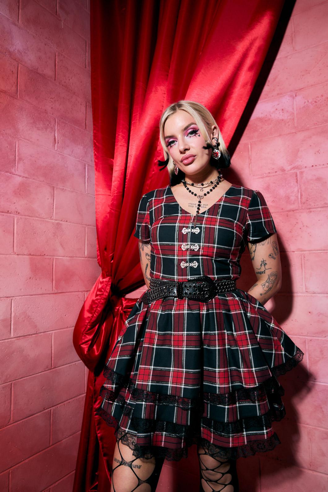 Infinite Gothic Style Tartan Women's Dress for Fashion Lovers