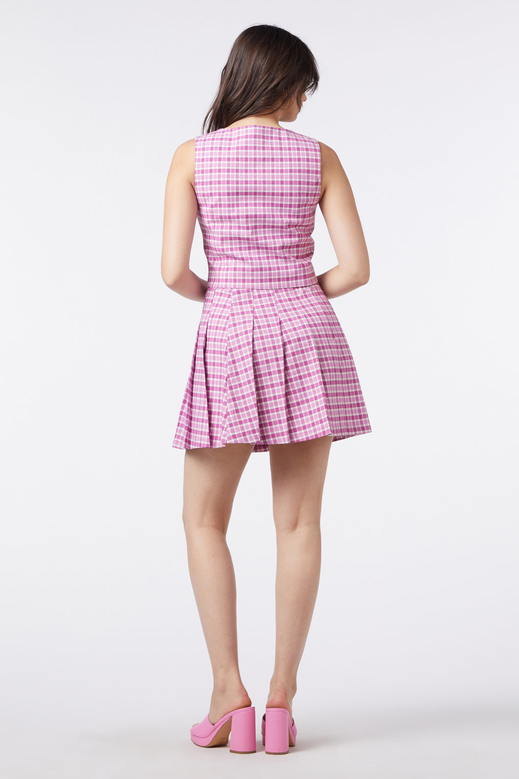 Classic Taylor Checked Women's Vest for Layering