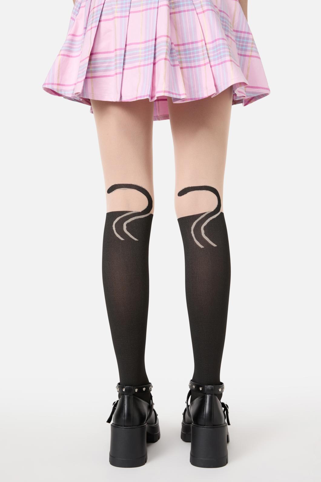 Adorable Full-Length Cat Face Design Tights with Generous Stretch
