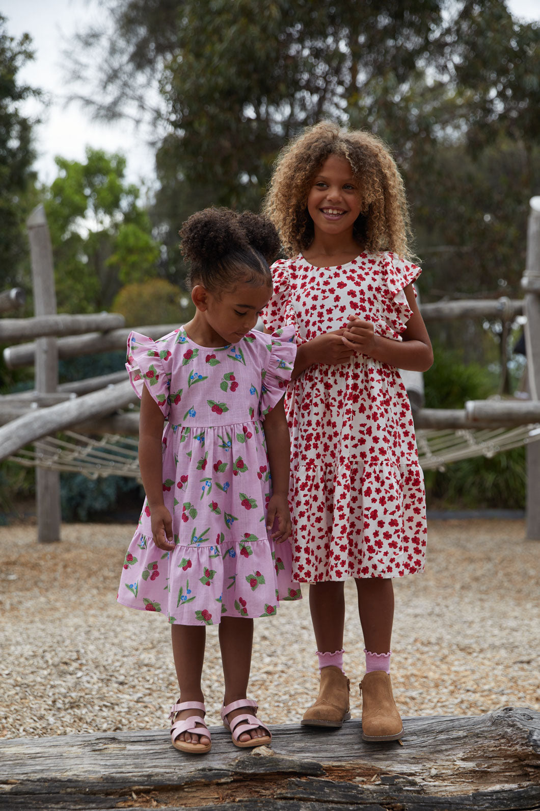 Charming Mille Fleur Print Kids' Fashion Dress