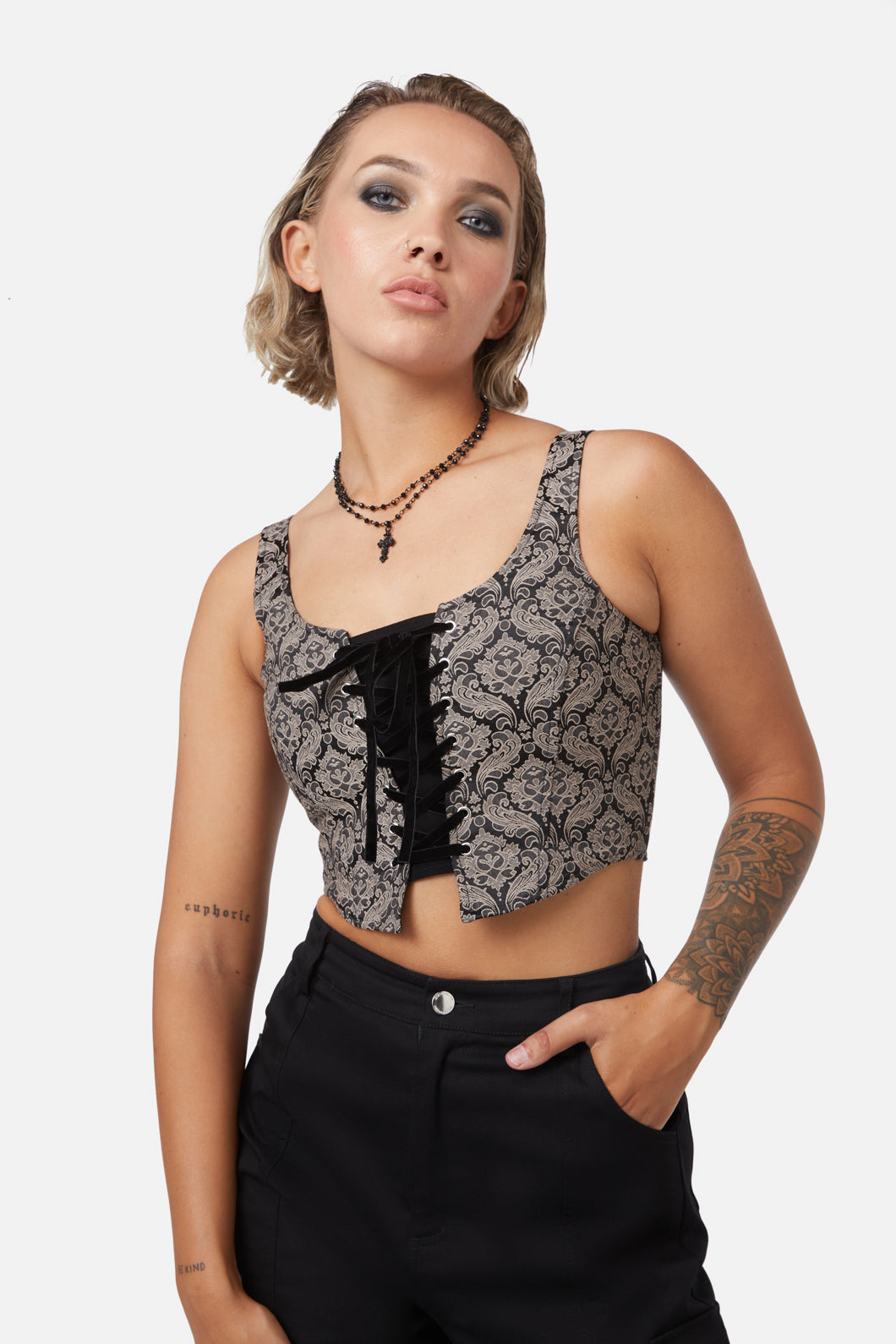 Traditional Ceremonial Lace-Up Corset for Special Occasions