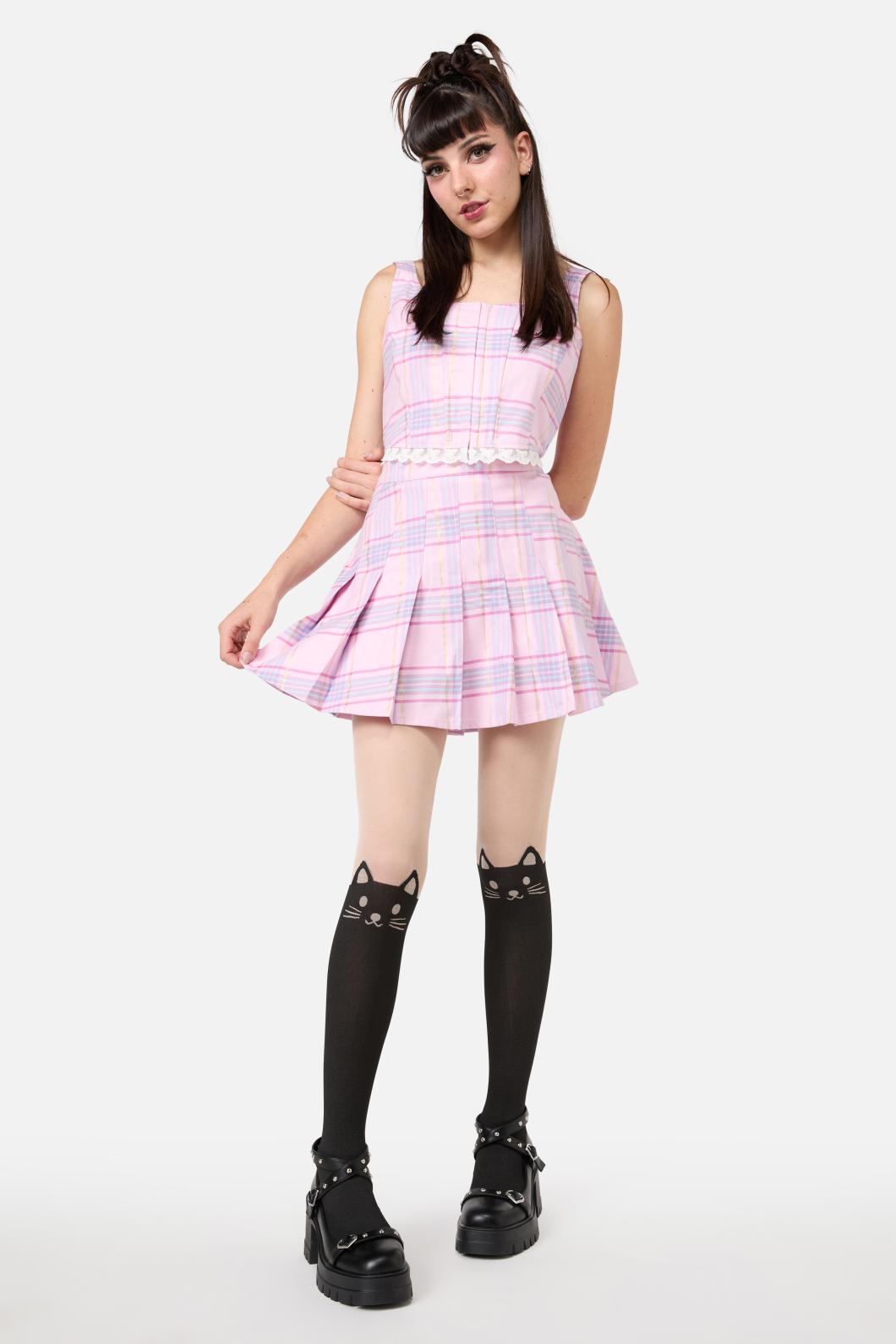 Adorable Full-Length Cat Face Design Tights with Generous Stretch