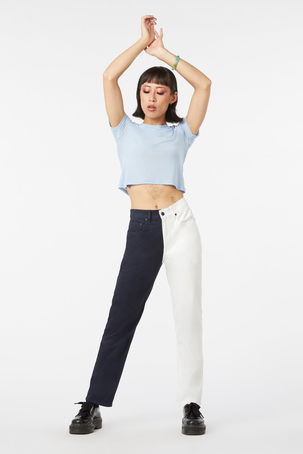 Fashionable Short-Sleeved Mesh Messy Women's Top