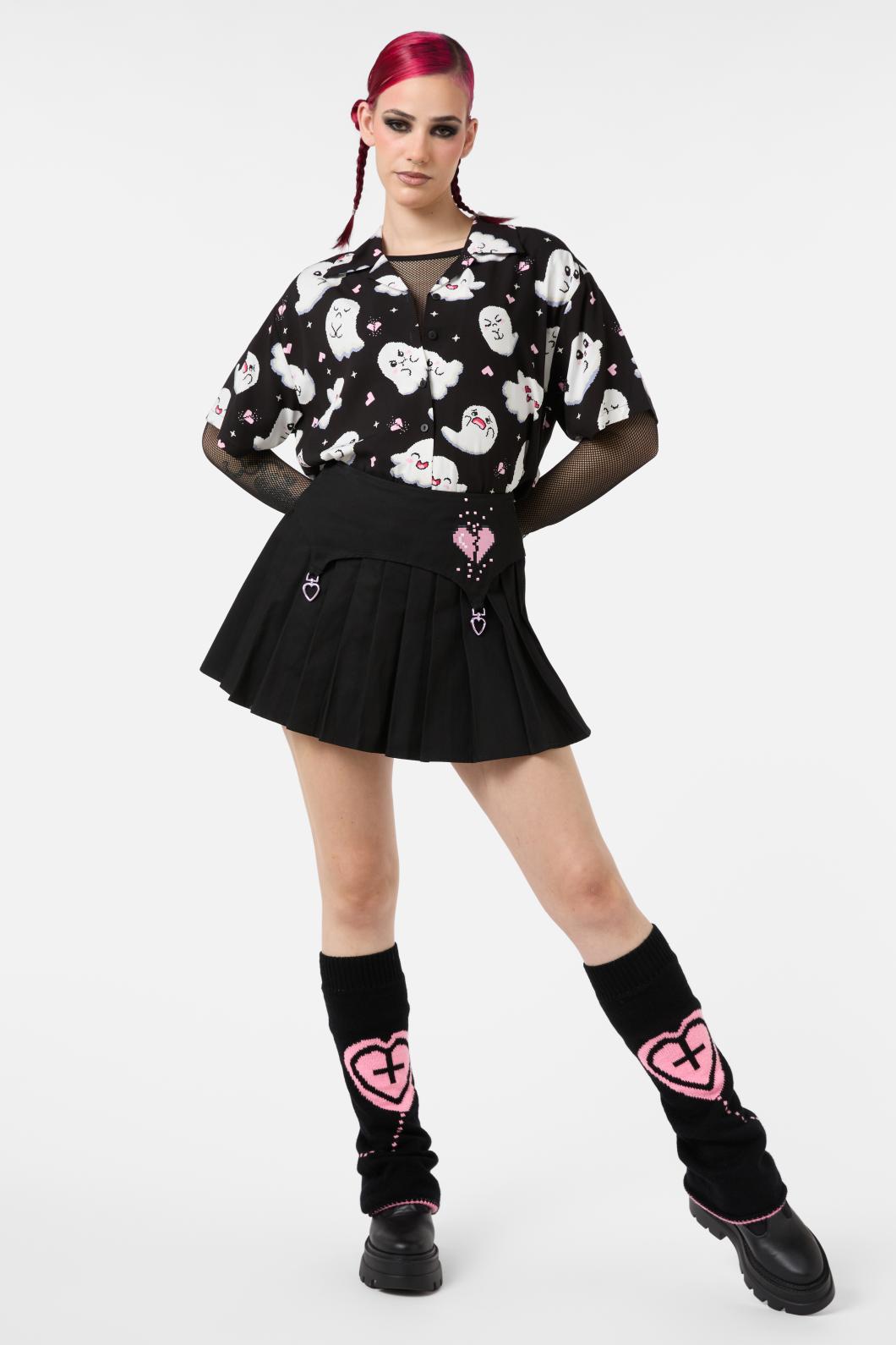 Stylish Pink and Black One-Size Ribbed Leg Warmers for Fashion Accessorizing