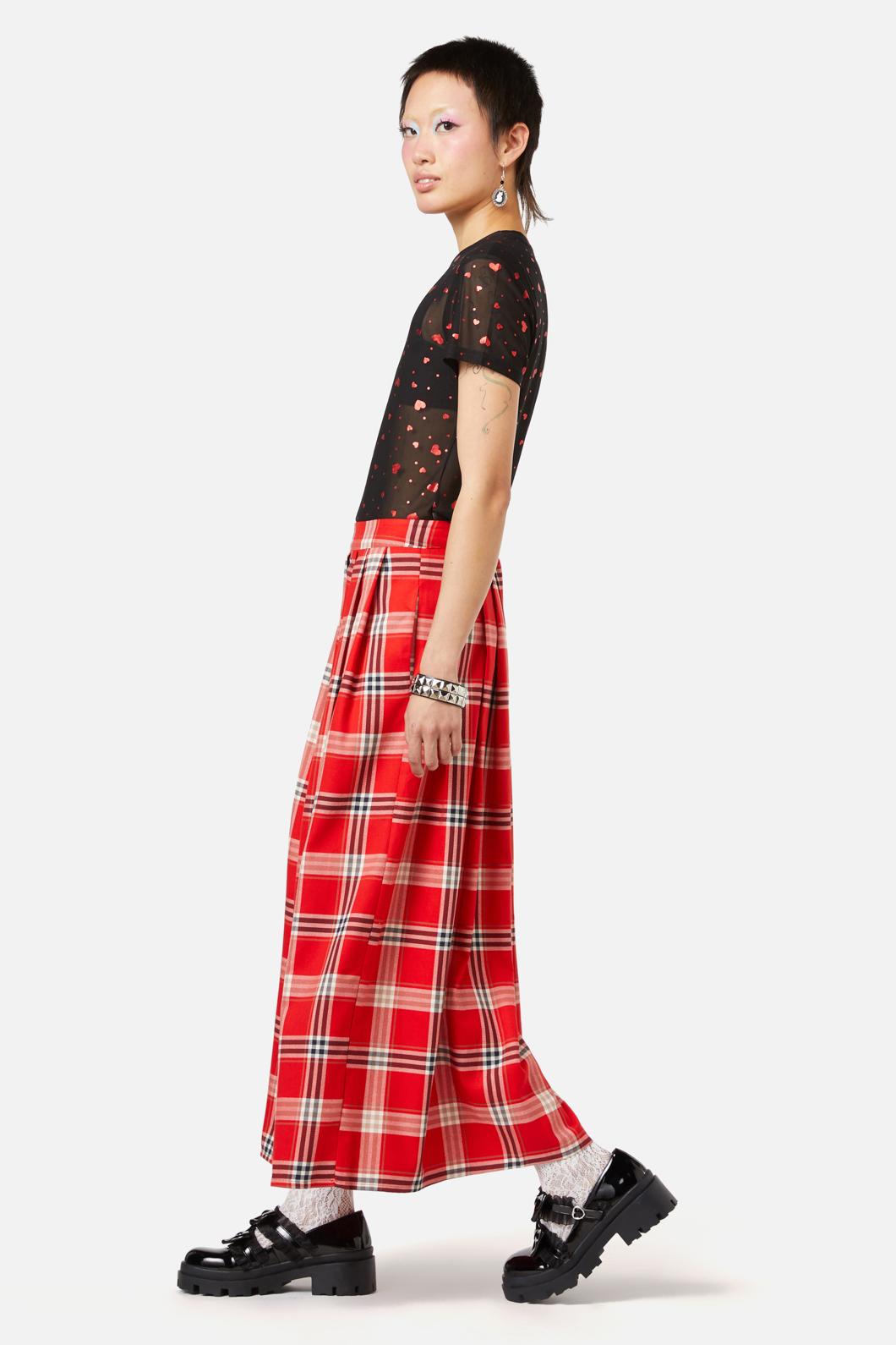 Stylish Queen Of Cats Cotton Tartan Women's Skirt