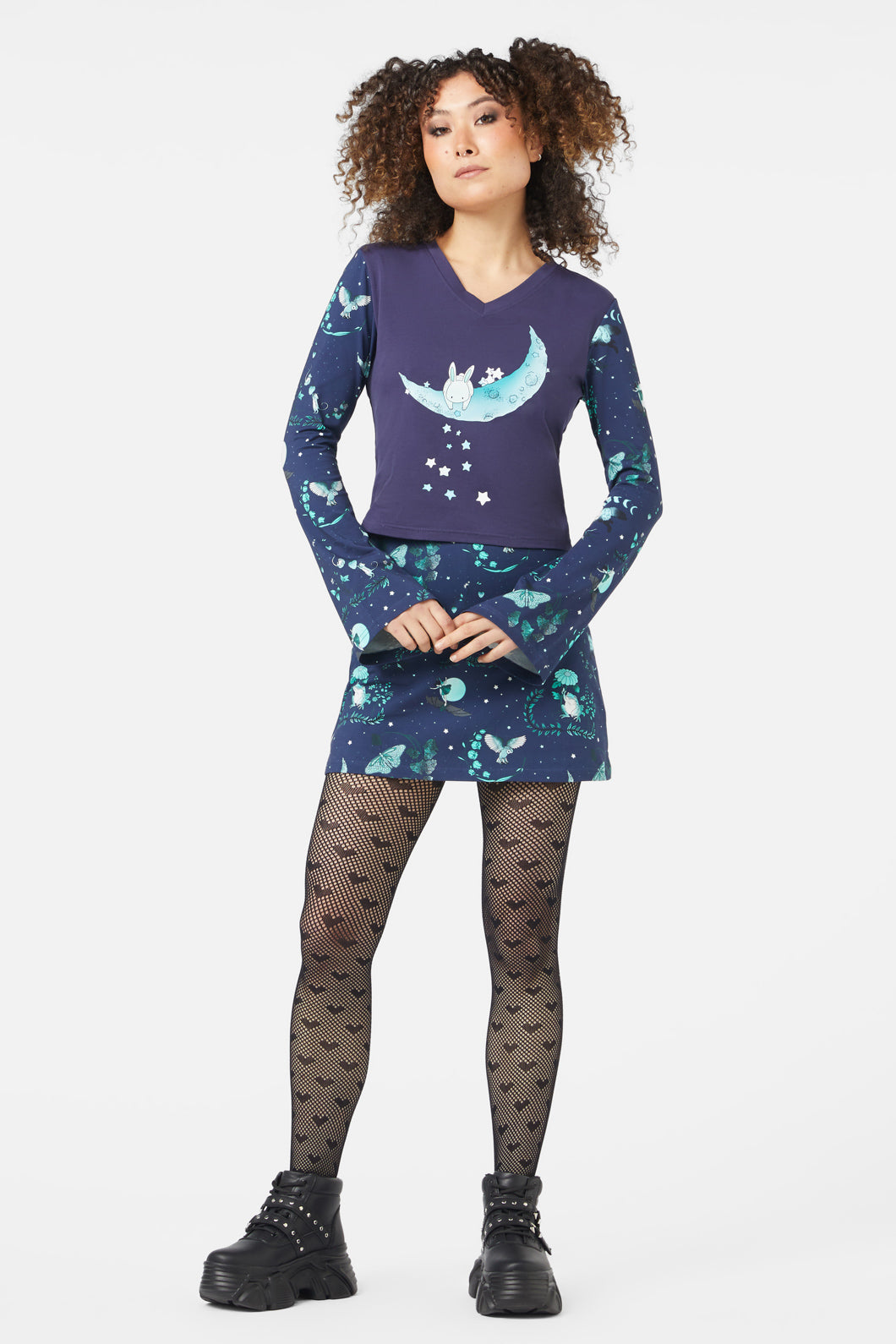 Nocturnal Women's Printed Top for Night Out