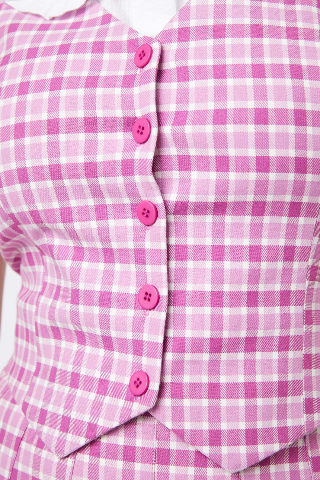 Classic Taylor Checked Women's Vest for Layering