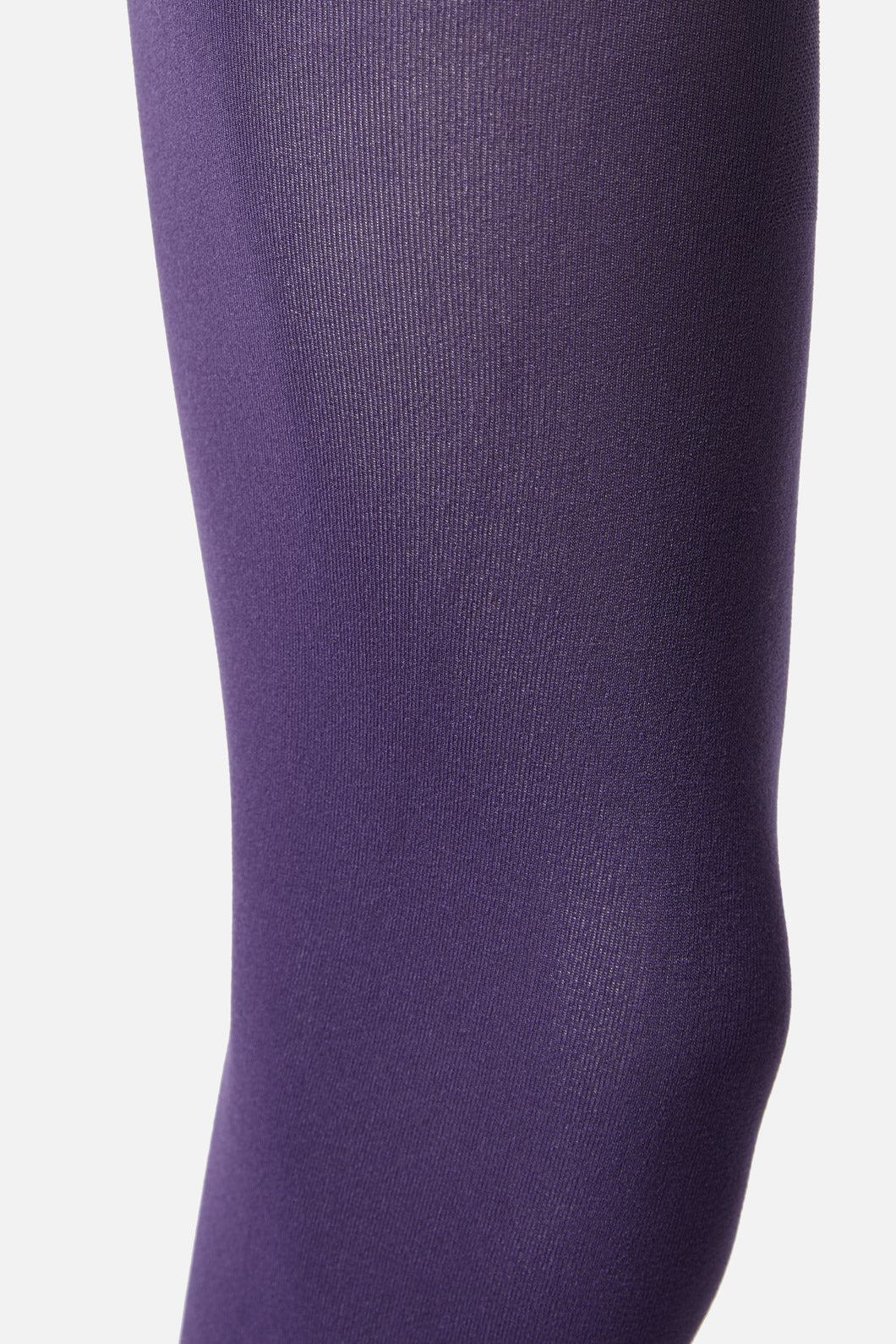 Classic Full-length Semi-opaque Solid Tights in White or Purple, Sizes S, M, L