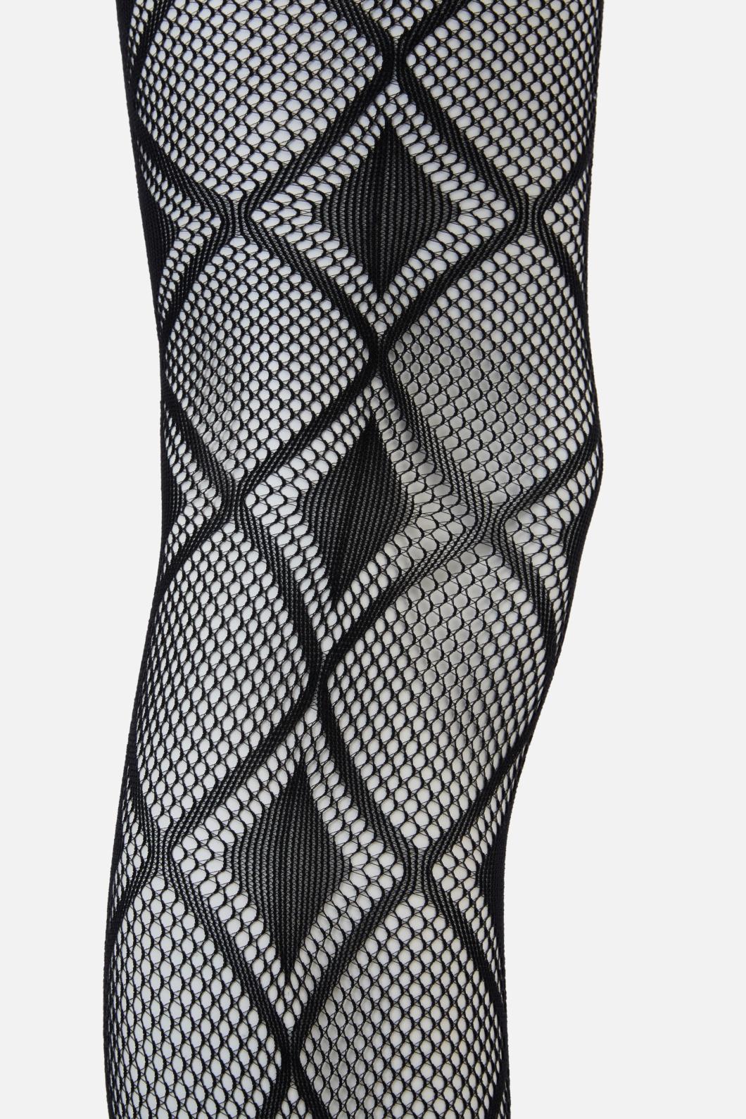 Stylish Diamond Patterned Fishnet Tights
