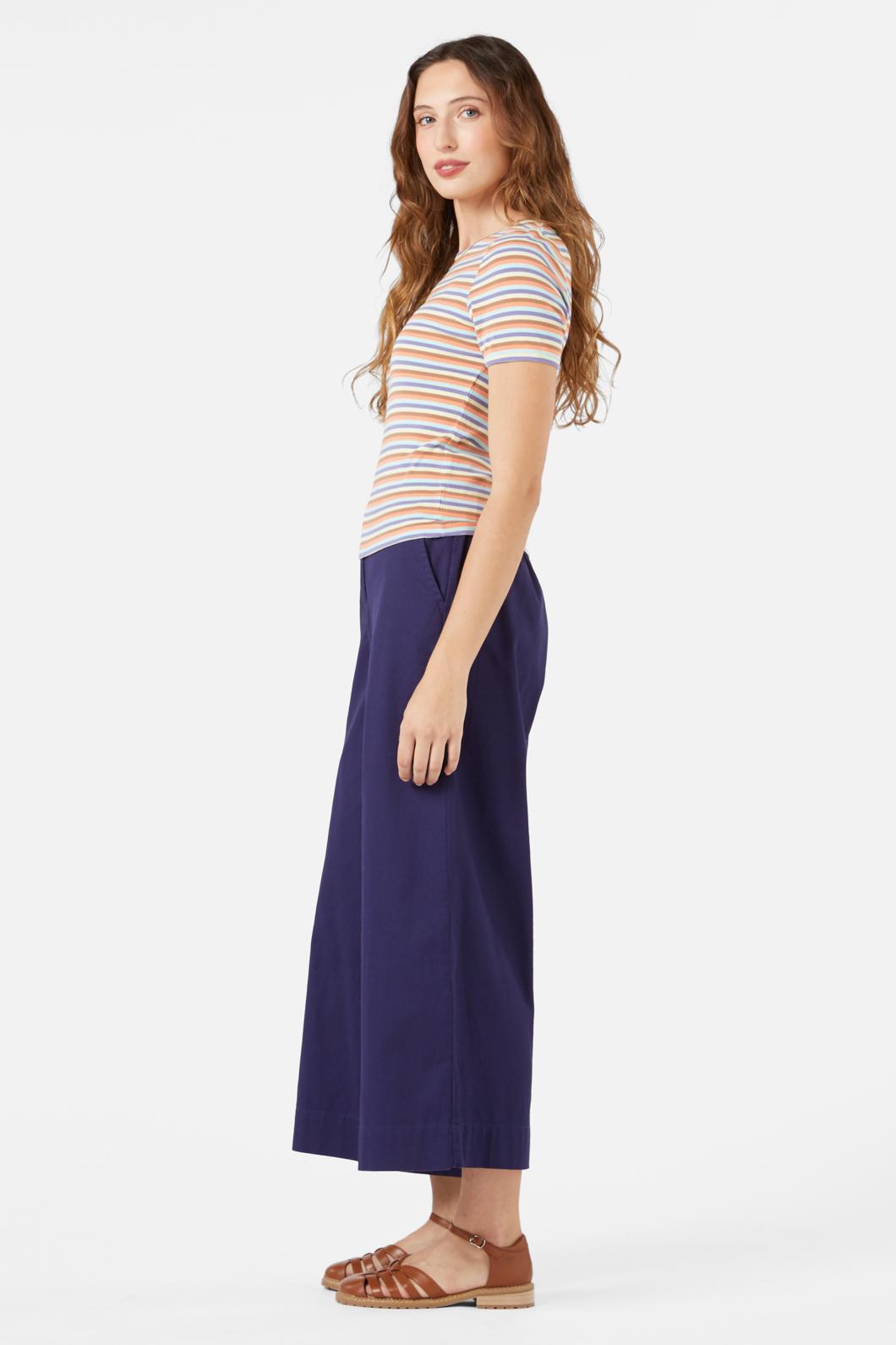 Jennifer's Multi-colored Striped Short Sleeve Baby Tee