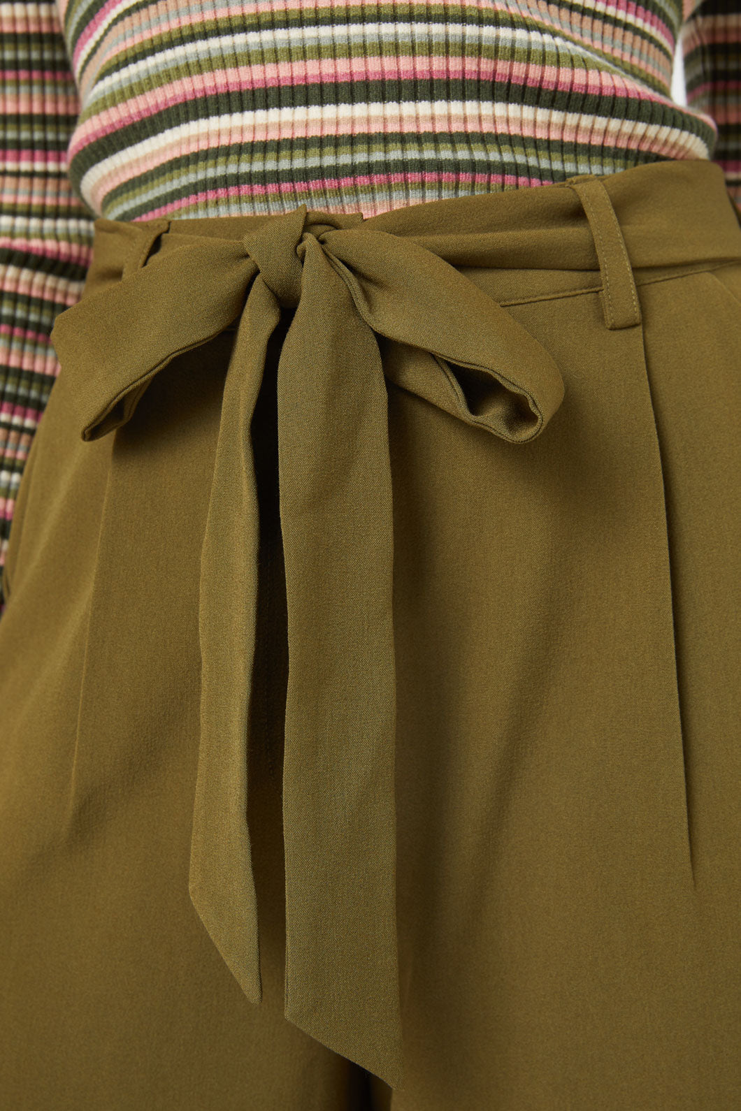 Relaxed High-Waisted Dani Pant in Rust and Olive