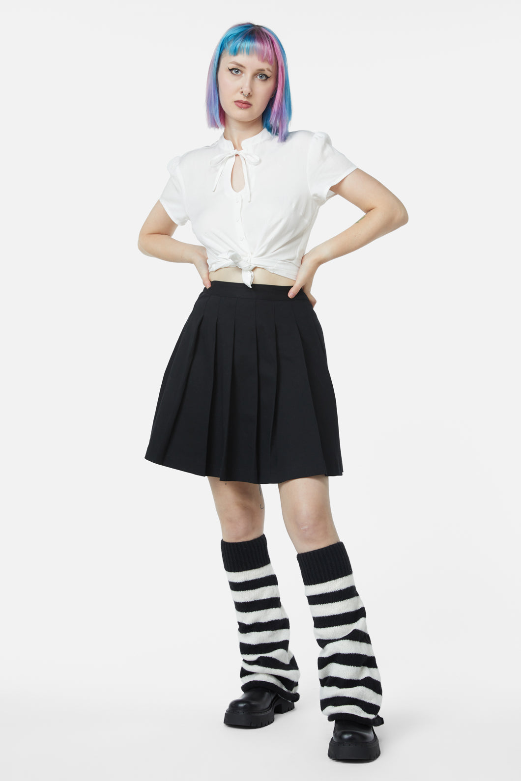 Stylish Wide Striped Knee-High Leg Warmers