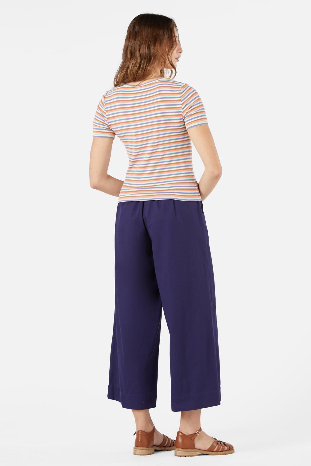Jennifer's Multi-colored Striped Short Sleeve Baby Tee