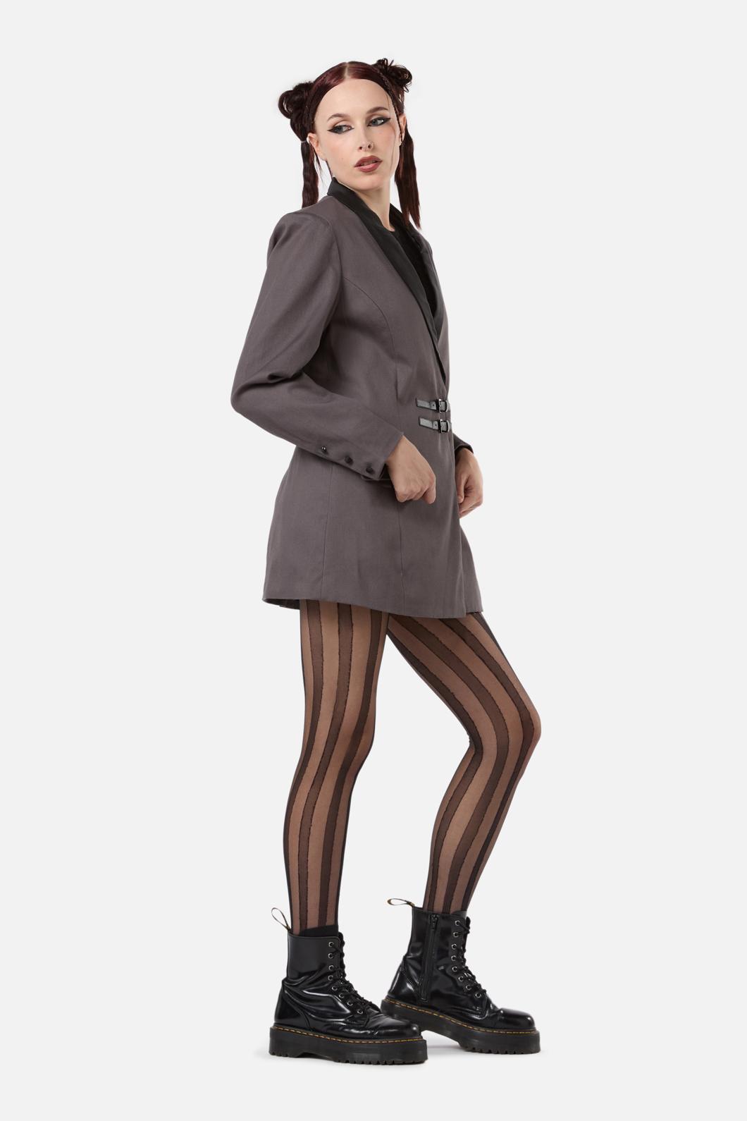 Time and Date Double - Breasted Shawl Collar Cotton Elastane Blazer for Fashion