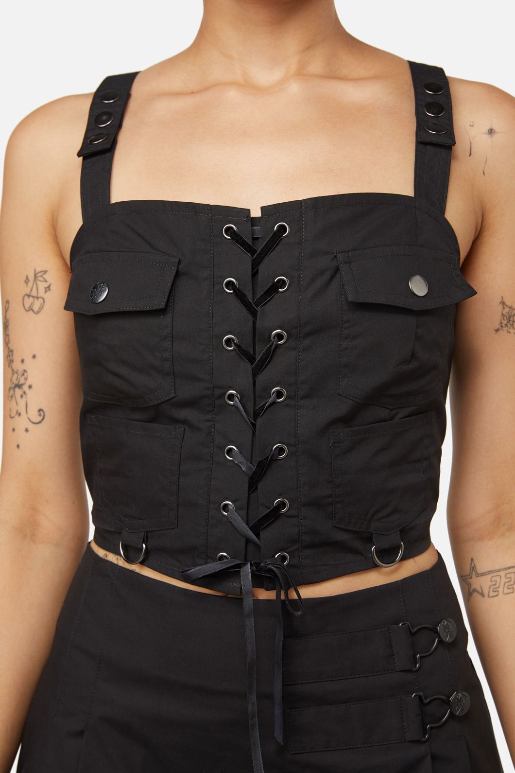 Cotton Utility Bodice for Field Work with Cargo Pockets