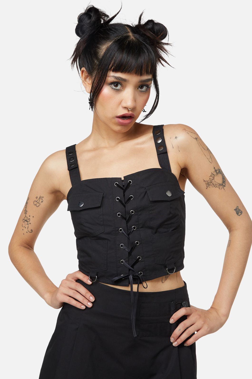 Cotton Utility Bodice for Field Work with Cargo Pockets