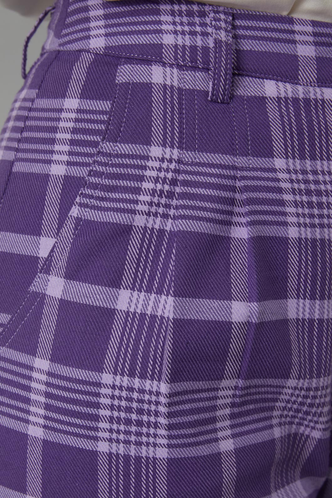 Organic Cotton Wisteria Tartan Peg Pants
