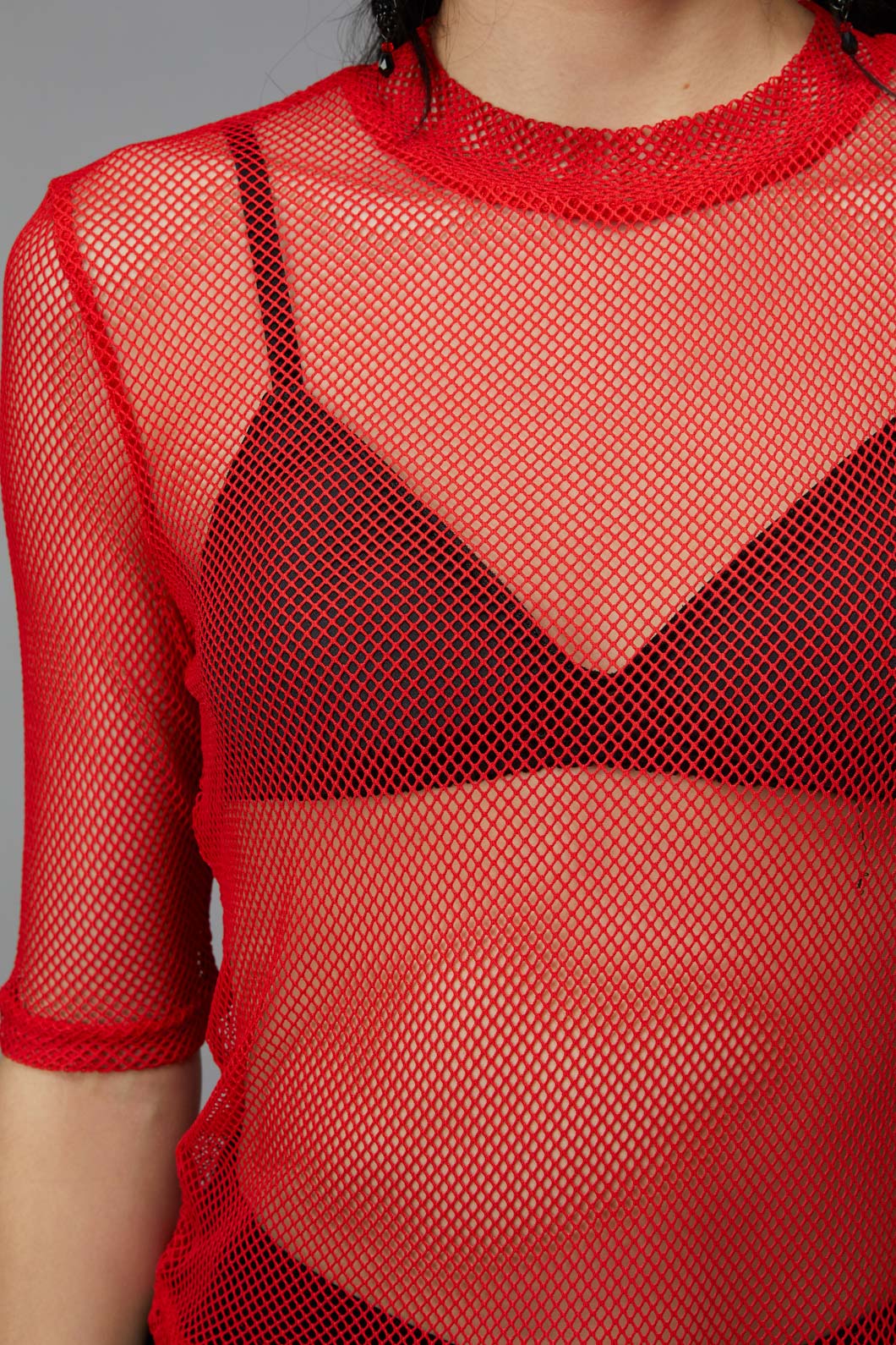 Wide Style Polyester Mesh Fishnet Top for Fashionable Wear