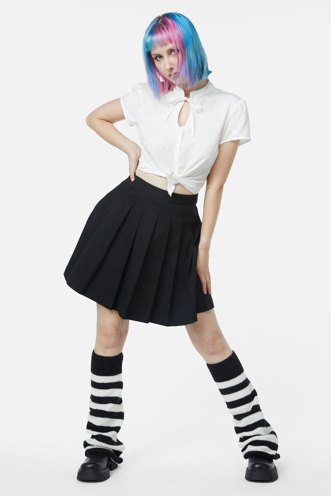 Stylish Wide Striped Knee-High Leg Warmers