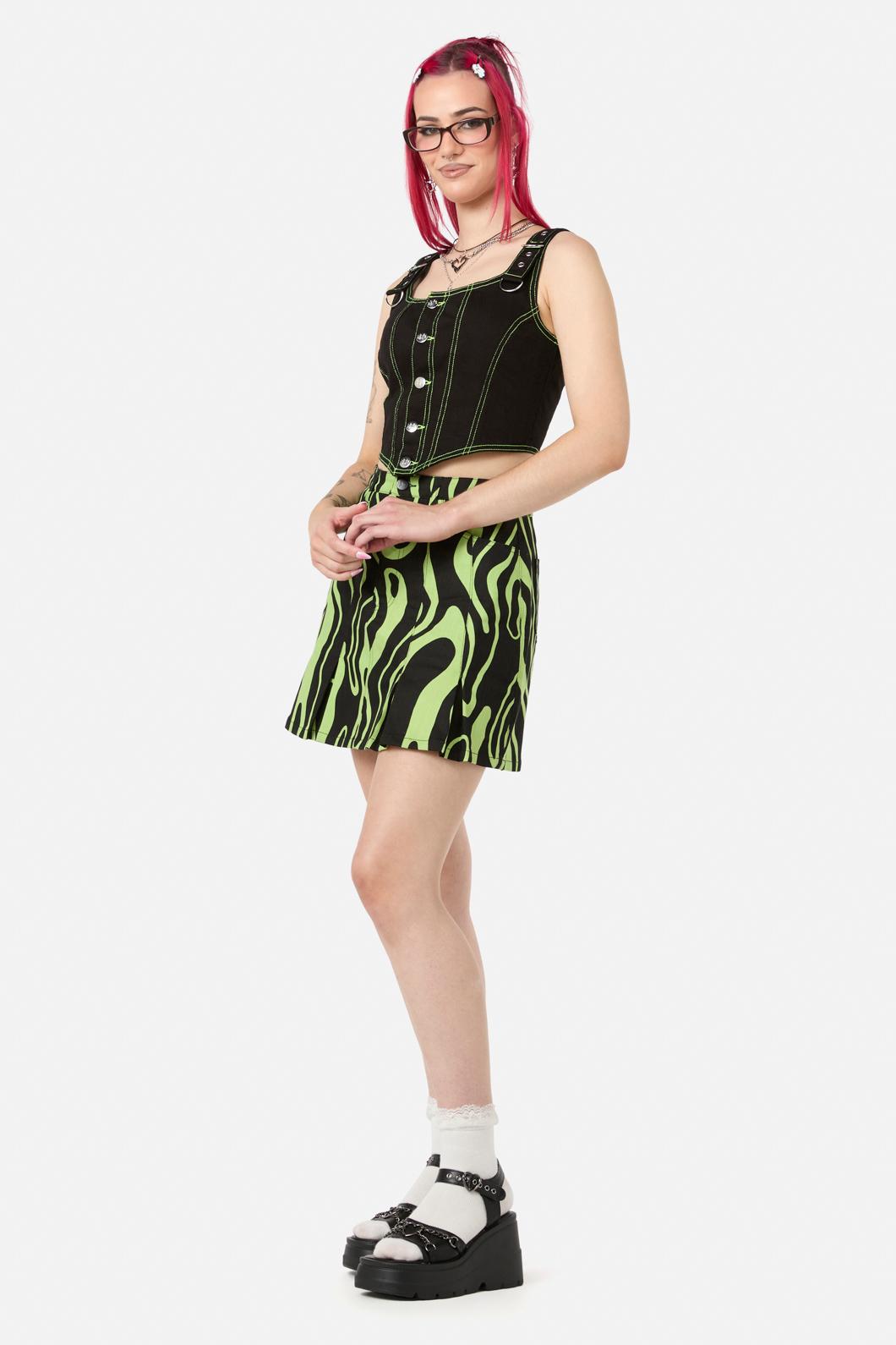 Cotton EVP Fitted Corset Style Top in Black